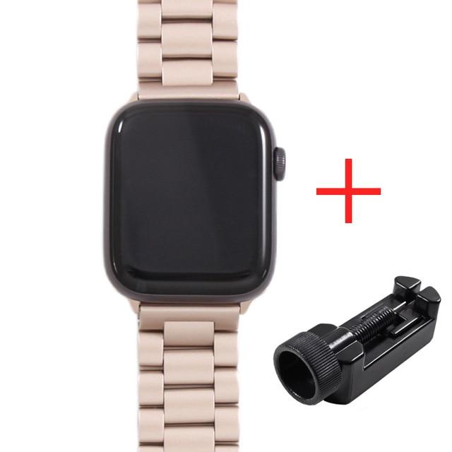 Band For Apple Watch6 5 4 3 2 1 42mm 38mm 40MM 44MM Metal Stainless Steel Watchband Bracelet Strap for iWatch Series Accessories