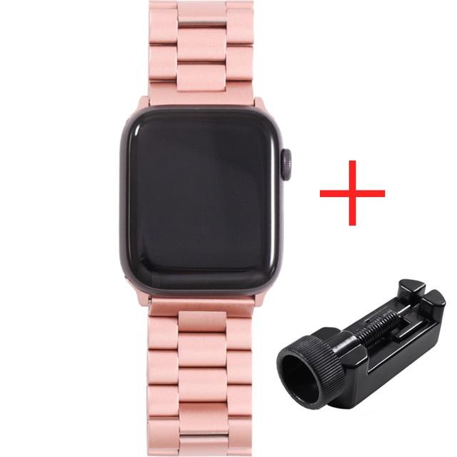 Band For Apple Watch6 5 4 3 2 1 42mm 38mm 40MM 44MM Metal Stainless Steel Watchband Bracelet Strap for iWatch Series Accessories