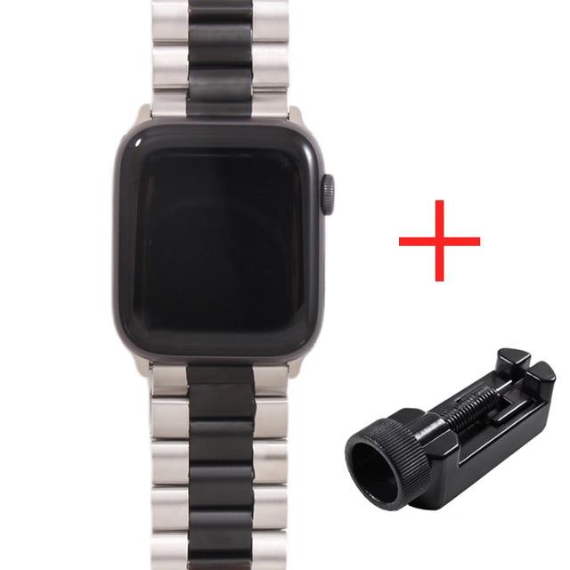 Band For Apple Watch6 5 4 3 2 1 42mm 38mm 40MM 44MM Metal Stainless Steel Watchband Bracelet Strap for iWatch Series Accessories