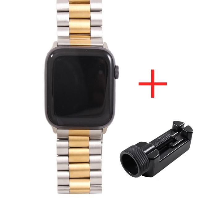 Band For Apple Watch6 5 4 3 2 1 42mm 38mm 40MM 44MM Metal Stainless Steel Watchband Bracelet Strap for iWatch Series Accessories