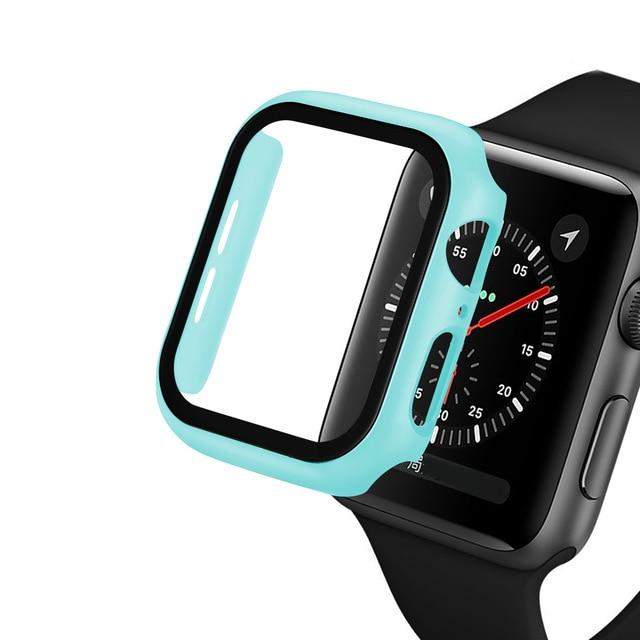 Glass+case For Apple Watch serie 6 5 4 3 SE 44mm 40mm iWatch Case 42mm 38mm bumper Screen Protector+cover apple watch Accessorie