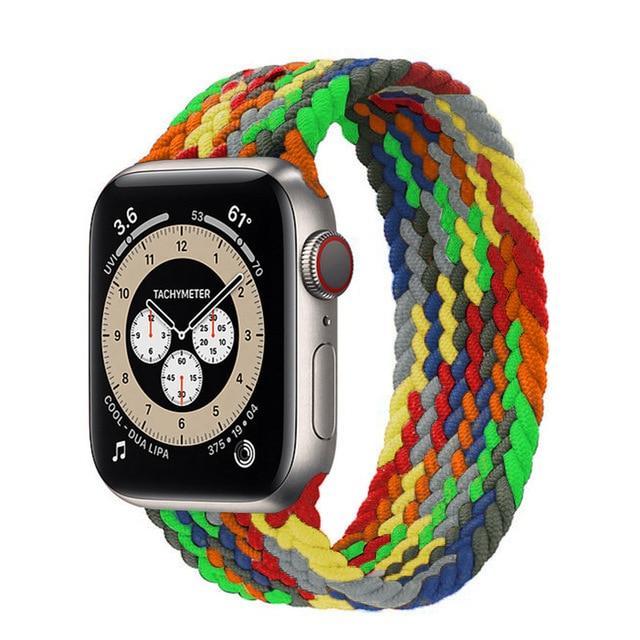 Braided Solo Loop For Apple Watch band 44mm 40mm 42mm 38mm Fabric Nylon Elastic Belt Bracelet iWatch Series 3 4 5 SE 6 Strap